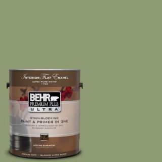 BEHR Premium Plus Ultra 1 gal. #PPU11 4 Alamosa Green Flat Enamel Interior Paint 175301