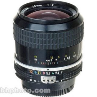 Used Nikon Wide Angle 28mm f/2.0 AI Manual Focus Lens