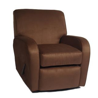 Silhouette Curve Arm Recliner   Cafe Micro Suede Fabric    The Kacy Collection