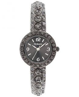 Style & Co. Womens Gunmetal Tone Cuff Bracelet Watch 26mm SY016GUN