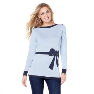 DG2 by Diane Gilman Intarsia Knit Bow Sweater   7814812