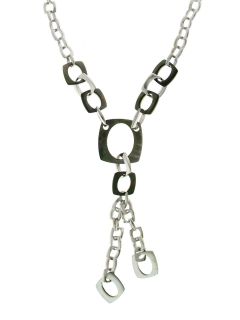 Avantgarde Multi Size Square Linear Pendant Necklace by Chimento