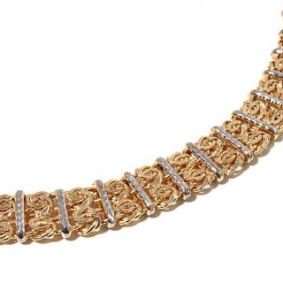 Technibond® Byzantine Link Diamond Cut 18" Necklace   7778850