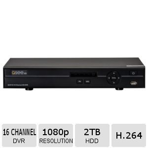 Q See 16 Channel 1080p HD Security DVR   2TB HDD, H.265 Video Compression, Analog DVR, HDMI, VGA   QC9116 3