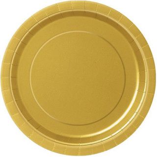 9" Gold Paper Plates, 16ct