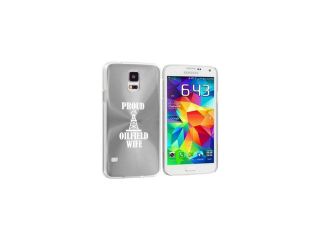 Samsung Galaxy S5 Aluminum Plated Hard Back Case Cover Proud Oilfield Wife (Silver)