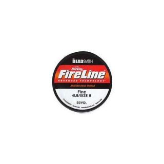 FireLine Braided Beading Thread, 4lb Test and 0.005 Thick, 50 Yards, Smoke Gray
