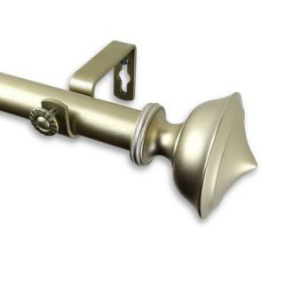Rod Desyne 120 in.   170 in. Telescoping 1 in. Curtain Rod Kit in Light Gold with Leopold Finial 100 64 993