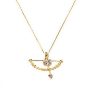 Rarities: Fine Jewelry with Carol Brodie Diamond "Cupid Bow and Arrow" Vermeil    7637064