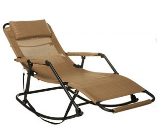 As Is ATLeisure Collapsible Lounge Recliner Rocking Feature —