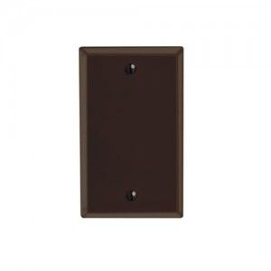 Leviton 85014 Electrical Wall Plate, Blank, 1 Gang   Brown