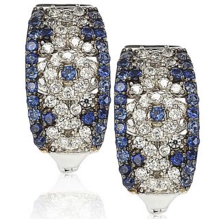 Suzy Levian 1.52CT Sapphire and Diamond in Sterling Silver and 18K