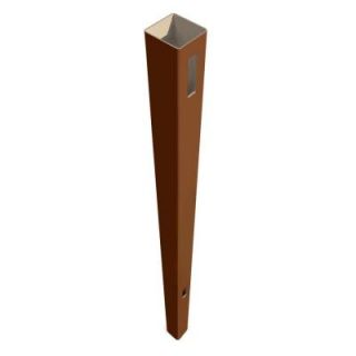 Veranda Pro Series 5 in. x 5 in. x 8 1/2 ft. Vinyl Anaheim Brown Heavy Duty Routed Fence End Post 153788
