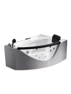 Left Drain Corner Whirlpool Bath Tub by Alfi