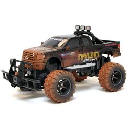 New Bright Black 1:15 Scale Electric Mud Slinger Ford F 150 RC Truck