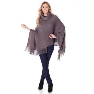 Jamie Gries Collection Turtleneck Shimmer Poncho   7831168