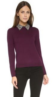 alice + olivia Rosalind Embellished Collar Sweater