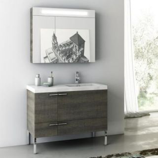 ACF by Nameeks ACF ANS23 GO New Space 39 in. Single Bathroom Vanity Set   Gray Oak