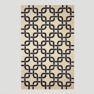 Black and Neutral Chains Indoor Outdoor Rug