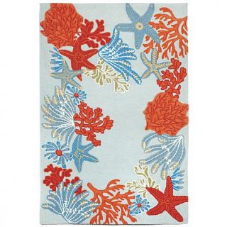 Liora Manne 8'3" x 11'6" Ravella Ocean Scene Rug   Aqua   7803833