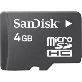 SanDisk SDSDQM004GB35M microSDHC 4GB 3&quot; x 5&quot; Blister Pkg