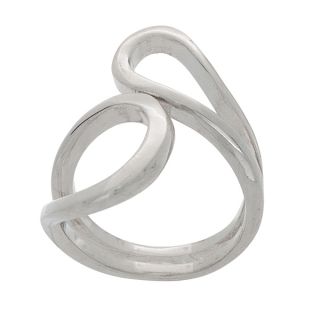 NEXTE Jewelry Silvertone Abstract Linear Swirl Ring   15010895