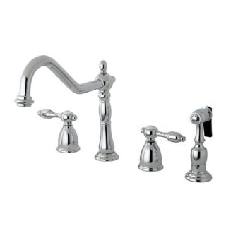 Tudor Double Handle Widespread Kitchen Faucet by Kingston Brass