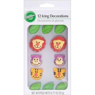 Wilton Icing Decorations, Jungle Pals 12 ct. 710 1073