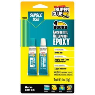 Super Glue 0.14 oz. Anchor Tite Waterproof Single Use Epoxy (12 Pack) 15368