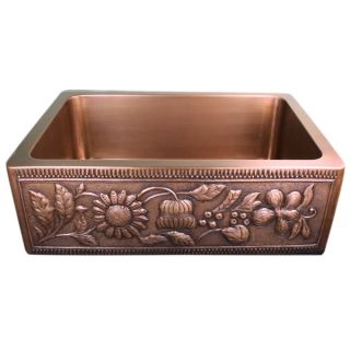 Copper Farmhouse Sunflowers 30 inch Sink  ™ Shopping