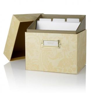 Anna Griffin® Embossing Folder Storage Box   Ivory Damask   7099622