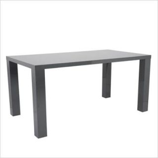 Eurostyle Abby 63" Rectangular Dining Table in Gray Lacquer