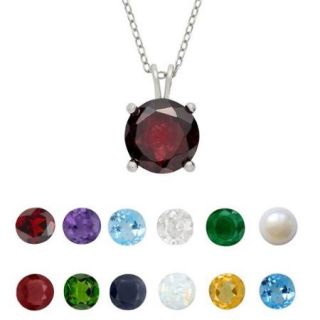 Dolce Giavonna Sterling Silver Gemstone Birthstone Necklace August   Peridot