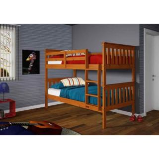 Mission Twin Over Twin Bunkbed with Slat Kits (Cappucino)