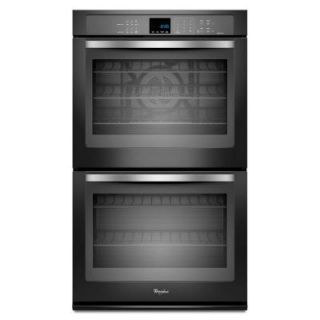 Whirlpool Gold 30 in. Double Electric Wall Oven Self Cleaning with Convection in Black Ice WOD93EC0AE