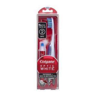 Colgate Optic White Toothbrush Plus Whitening Pen, Compact Head Soft, 1 ea (Pack of 3)
