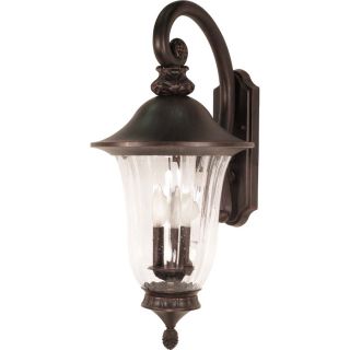 25.49 in H Old Penny Bronze Outdoor Wall Light