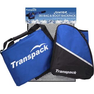 Transpack Alpine Jr. 2 Piece Mesh Set Ski And Boot Bag Blue 145cm/33L