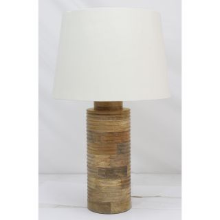 Selectives Wooden 26 H Table Lamp with Empire Shade