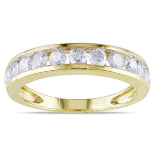 Miadora 10k Yellow Gold 1ct TDW Diamond Anniversary Ring (H I, I2 I3
