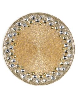 Kim Seybert Aurora Placemat, Brocade Napkin, & Pearl Napkin Ring