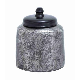 Terracotta Silver and Black Kitchen Jar