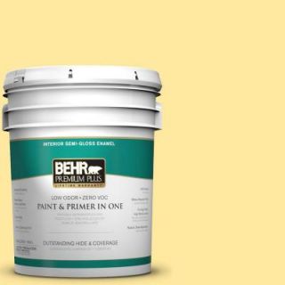 BEHR Premium Plus 5 gal. #P300 4 Rise and Shine Semi Gloss Enamel Interior Paint 340005