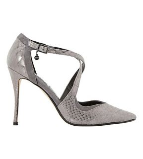 DUNE   Darcey reptile embossed leather heeled courts