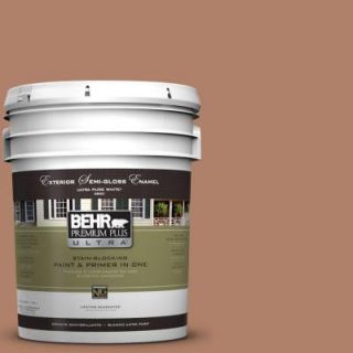 BEHR Premium Plus Ultra 5 gal. #S210 5 Cider Spice Semi Gloss Enamel Exterior Paint 585305