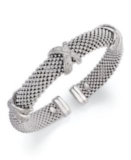 Diamond Bracelet, Sterling Silver Diamond Mesh X Bracelet (1/2 ct. t.w