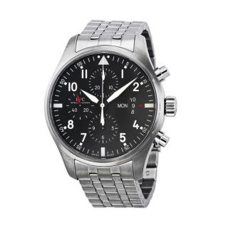 IWC Mens IW377704 Pilot Chronograph Automatic Stainless Steel Watch