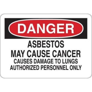 CONDOR Y4035351 Danger Sign, Asbests May Cause Cncr, Vinyl
