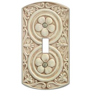 Creative Accents Canterbury 1 Toggle Wall Plate   White DISCONTINUED 879WHTE01