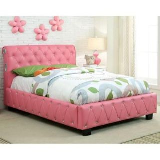 Makayla Grand Collection Leatherette Bed   Pink